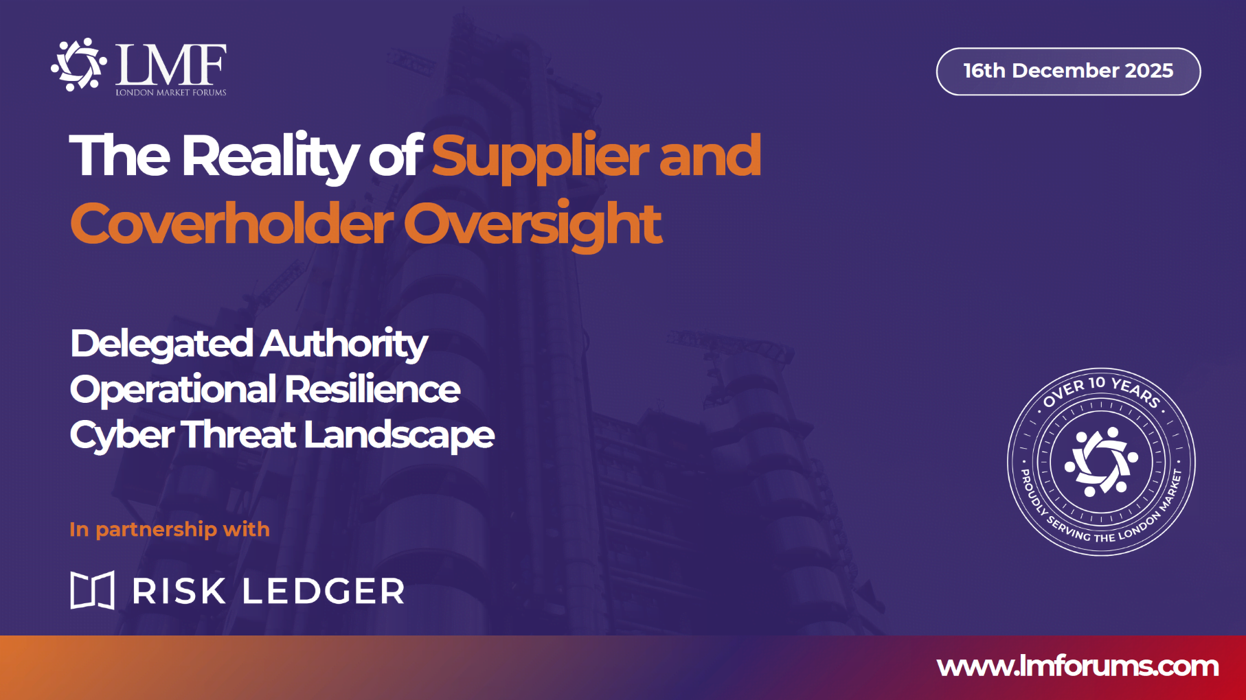 Risk Ledger - The Reality of Supplier and Coverholder Oversight